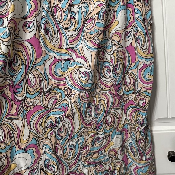 Roxy Daytrip Mini V Neck Slip Dress Swirly Daze Large Retro Swirl NEW - Picture 4 of 9